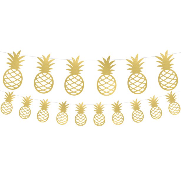Gold Pineapple Garland - 1.5m