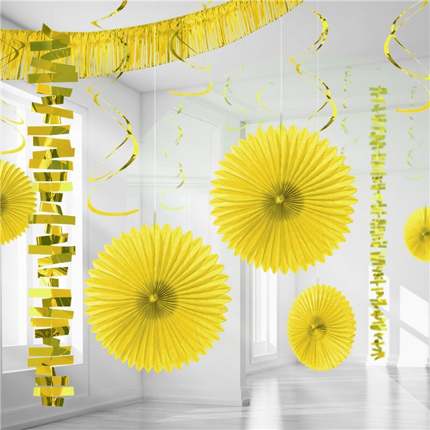 Yellow Paper & Foil Room Decorating Kit – product image 1