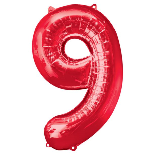 Red Foil Number Balloons - 34"