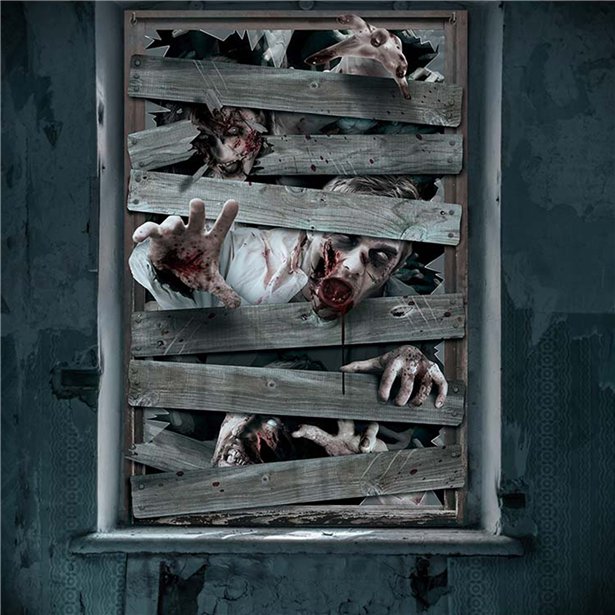 Zombie Window Decoration - 80 x 120cm – product image 1