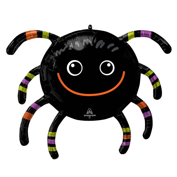 Smiley Spider Shaped Foil Balloon - 28"