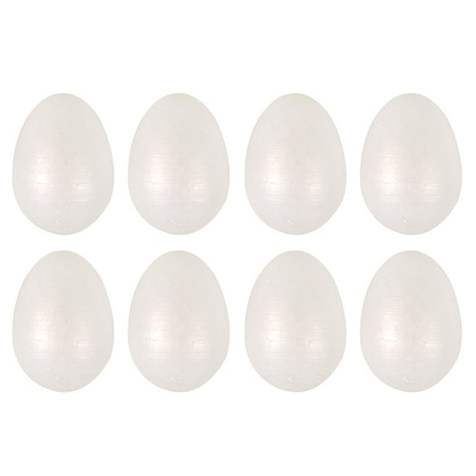 Foam Craft Eggs - 6.5cm (8pk)