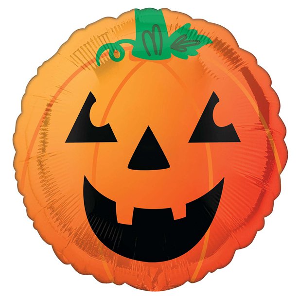 Fun & Spooky Pumpkin Foil Balloon - 18"