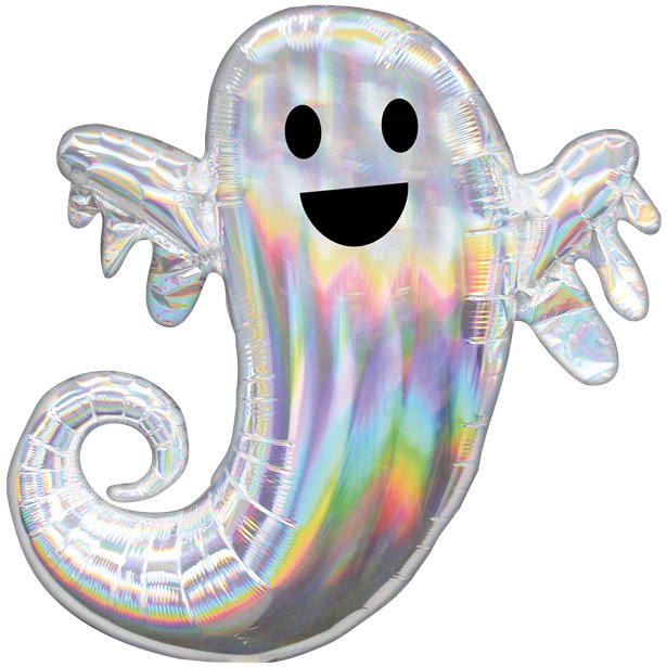 Iridescent Ghost SuperShape Balloon - 25" x 28" Foil – product image 1