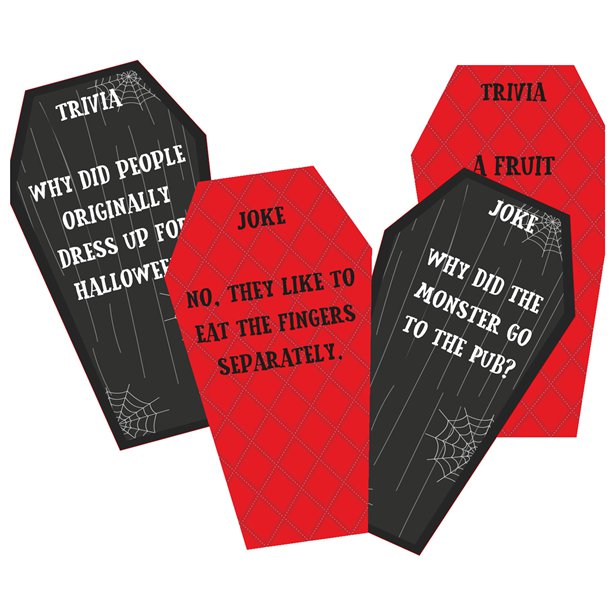 Adult Halloween Joke & Trivia Cards – product image 1