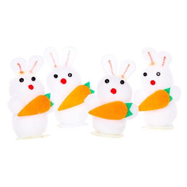 Mini Easter Bunnies with Carrots (4pk) – product image 1