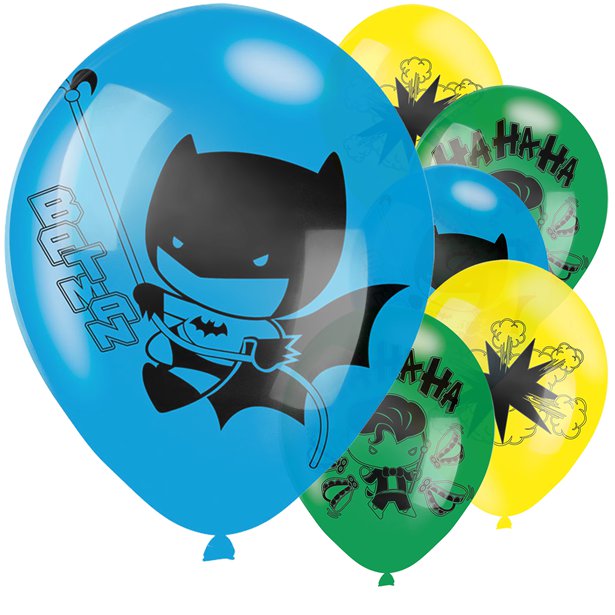 Batman & Joker Balloons - 11" Latex (6pk) – product image 1
