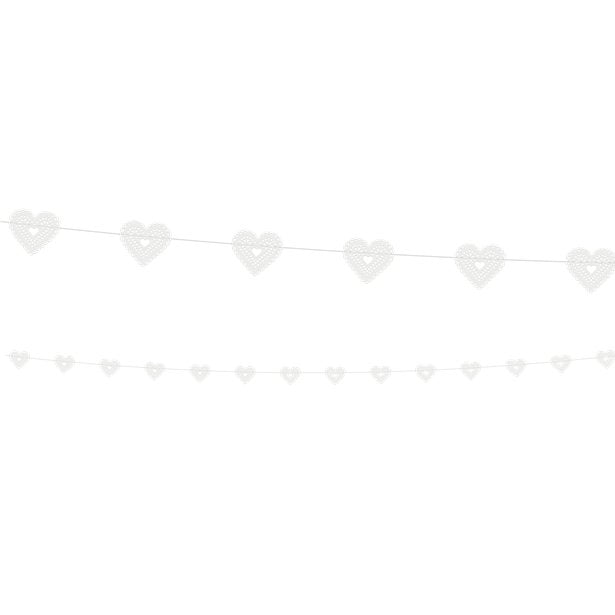 White Hearts Garland - 1.8m – product image 1