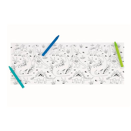 Dino-Roar Colouring Roll & Crayons (3pk)