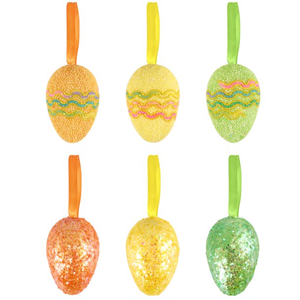 Glitter Easter Eggs - 8cm (6pk) – product image 1