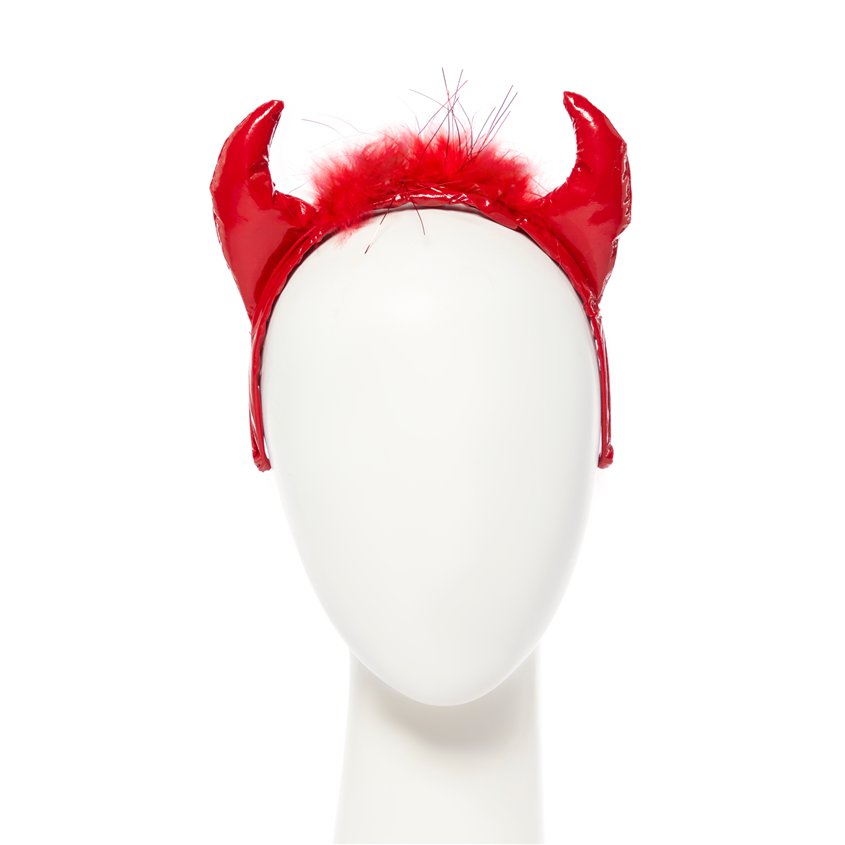 Fluffy Devil Horns Headband – product image 1