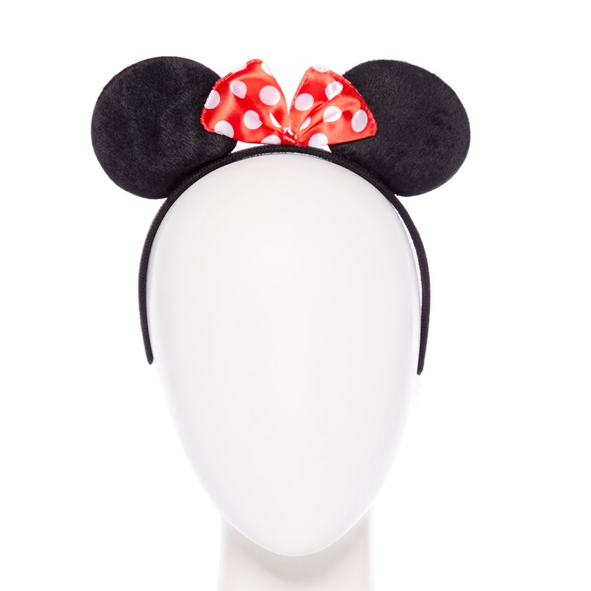 Mouse Ears & Red Bow Headband – product image 1