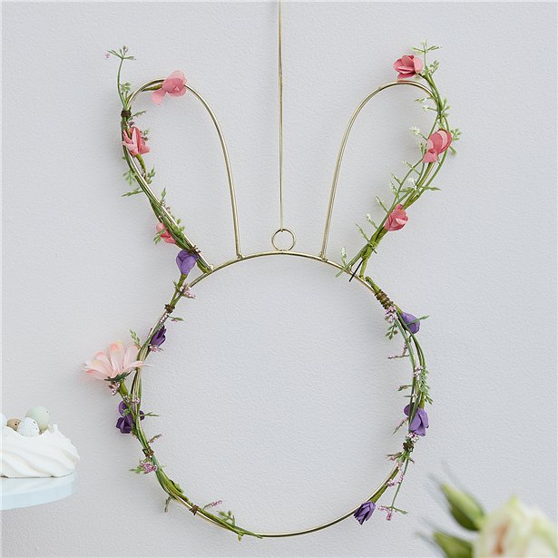 Spring Foliage Bunny Wreath - 32cm – product image 1