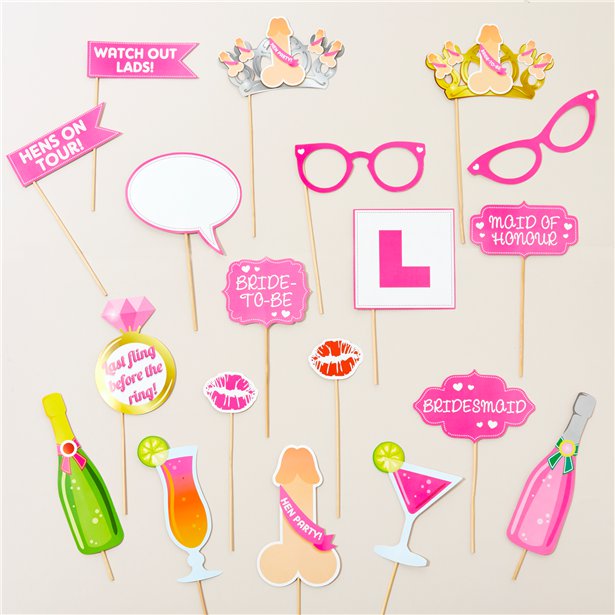 Hen Party Photo Props (20pk) – product image 1