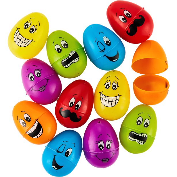 Funny Face Fillable Eggs - 6cm (12pk) – product image 1