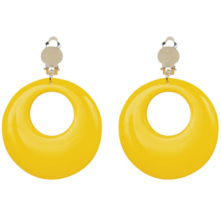 Neon Yellow 80's Earrings – product image 1