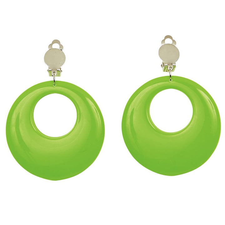 Neon Green 80's Earrings – product image 1