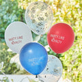 Party Like Royalty & Confetti Balloons - 11" Latex (5pk) – product image 1