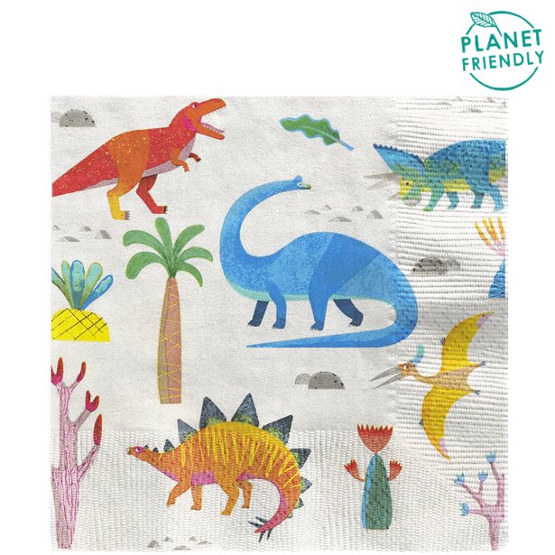 Little Party Dino Paper Napkins - 33cm (20pk) – product image 1