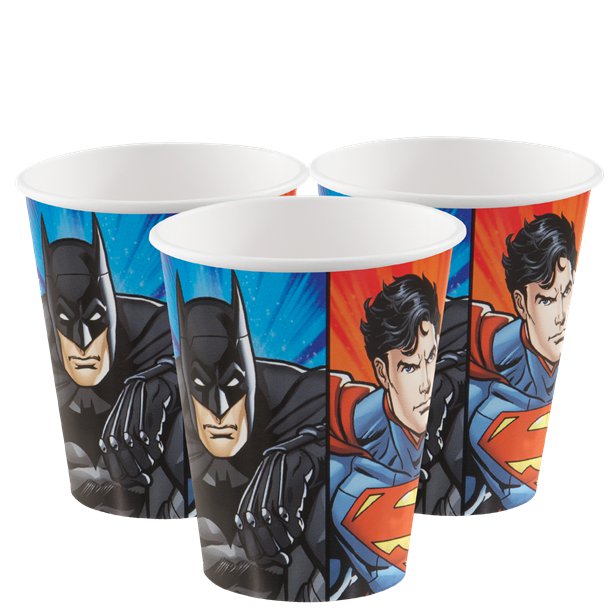 Justice League Paper Cups - 266ml (8pk)
