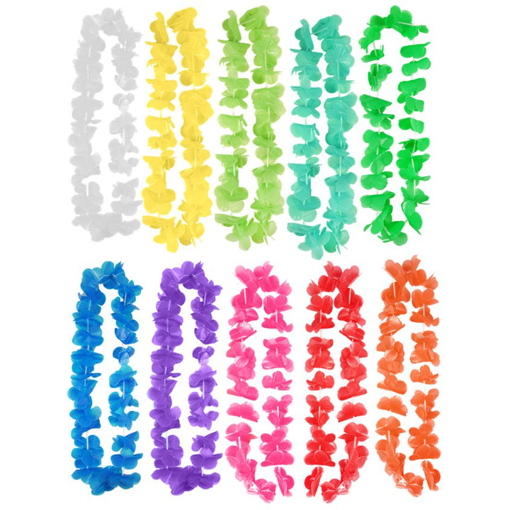 Hawaiian hula lei in assorted colours