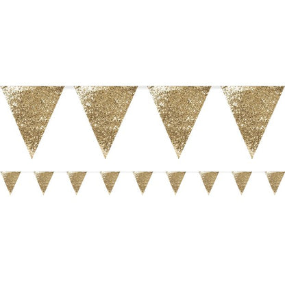 Gold Glitter Bunting - 3m
