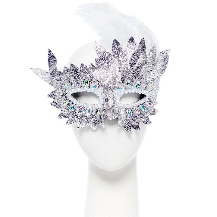 Silver Layered Masquerade Mask – product image 1