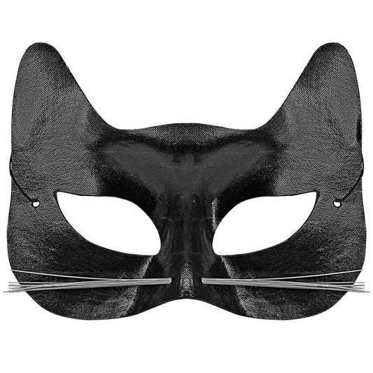 Black Cat Mask with Whiskers