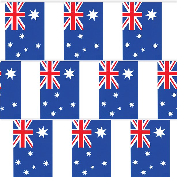 Australian Flag Plastic Bunting - 4m – product image 2