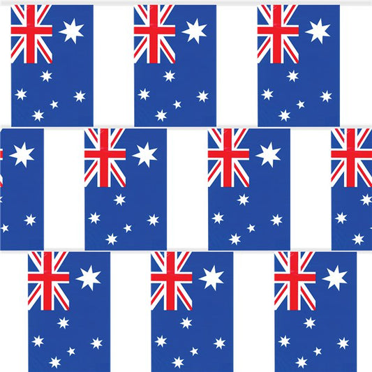 Australian Flag Plastic Bunting - 4m