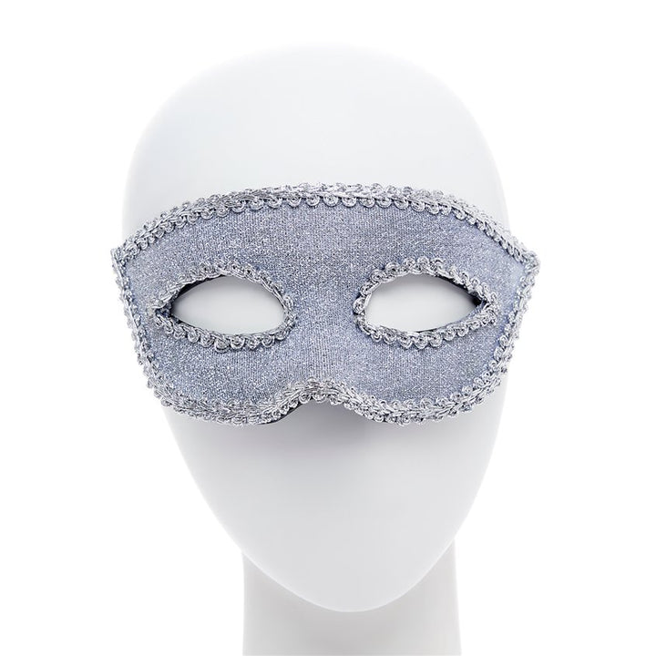 Silver Masquerade Mask with Ribbon – product image 1