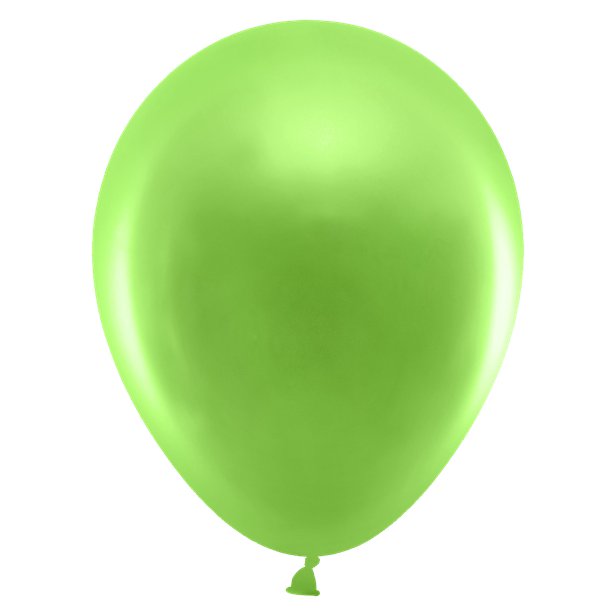 Green Metallic Balloons - 12" Latex (10pk)
