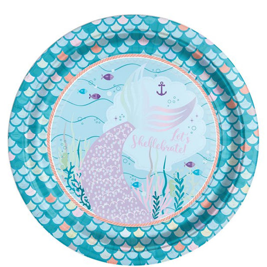 Mermaid Tales Paper Plates - 23cm (8pk)