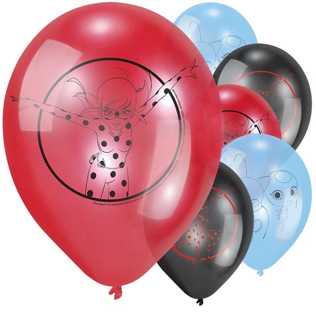 Miraculous Ladybug Latex Balloons - 9" (6pk) – product image 1