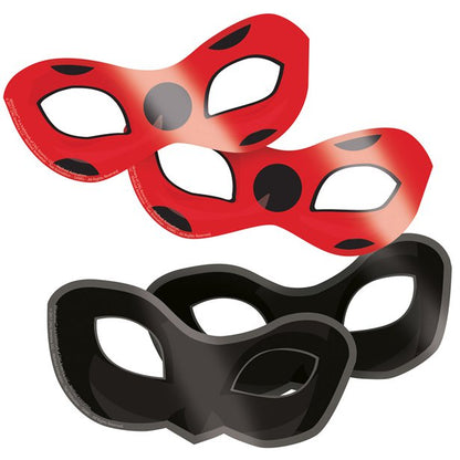 Miraculous Ladybug Card Masks (8pk)