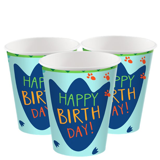Dino-Mite Paper Cups -250ml (8pk) – product image 1