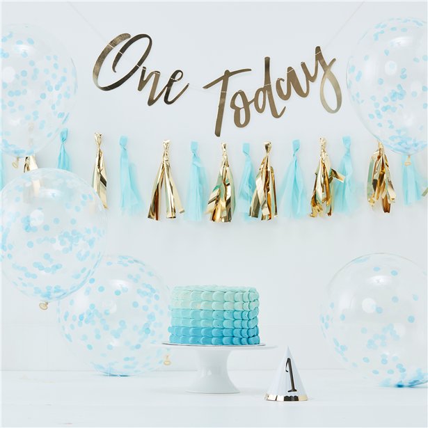 Pick & Mix Pastel Blue 1st Birthday Cake Smash Kit – product image 1