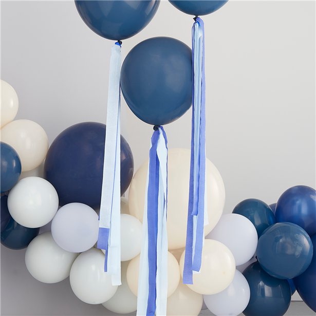 Mix It Up Blue Streamer Balloon Tails (5pk) – product image 1
