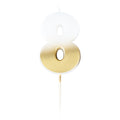 Gold Ombre Number 8 Candle - 5cm – product image 1