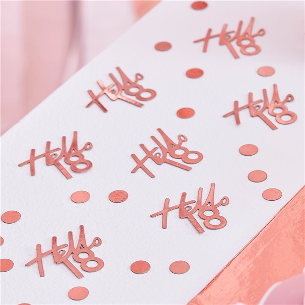 Mix It Up Rose Gold Hello 18 Birthday Confetti (13g pack) – Party ...