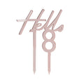 Mix It Up Hello 18 Rose Gold Cake Topper - 13cm x 10cm – product image 1
