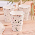 Mix It Up Mint Terrazzo Eco Paper Cups - 266ml (8pk) – product image 1