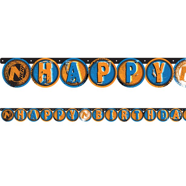 Nerf 'Happy Birthday' Paper Banner - 2.18m – product image 1