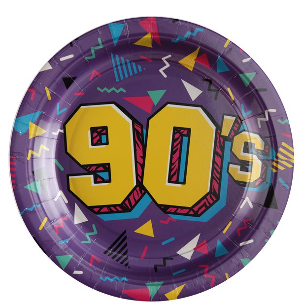 90's Paper Plates - 23cm (10pk) – product image 1