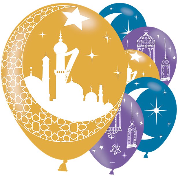 Opulent Eid Balloons - 11''Latex (6pk) – product image 1