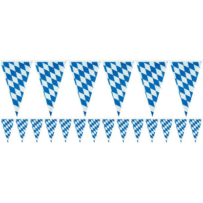 Bavarian Pennant Plastic Bunting - 4m
