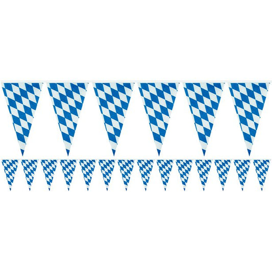 Bavarian Pennant Plastic Bunting - 4m