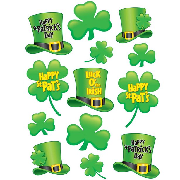 St Patricks Window Cling