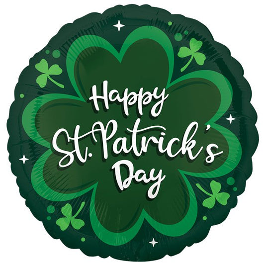 St.Patricks's Day Clover Balloon - 18" Foil