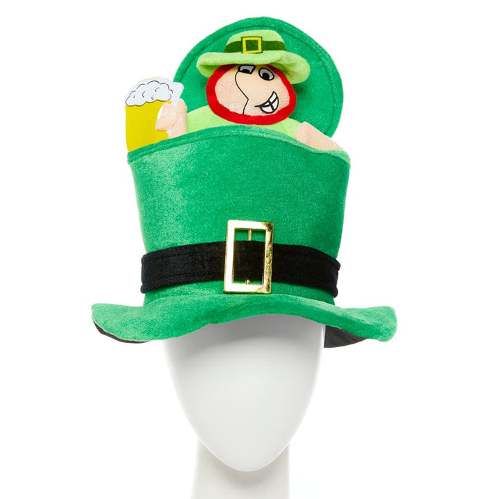 St Patrick's Day Drinking Leprechaun Top Hat – product image 1